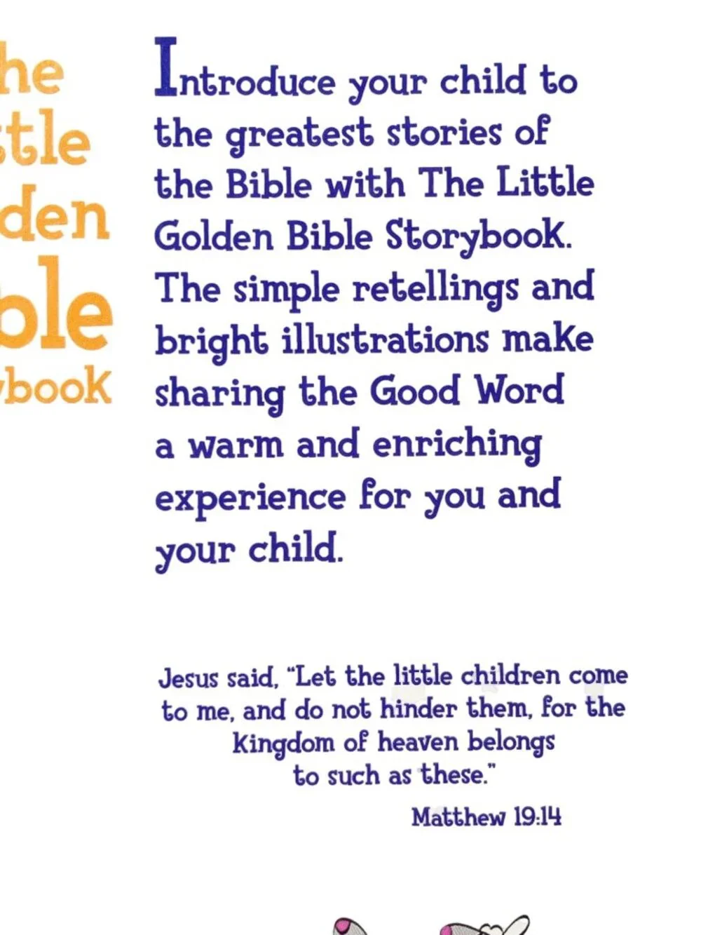The Little Golden Bible Storybook Hardcover Kids Book - Picture 16 of 16